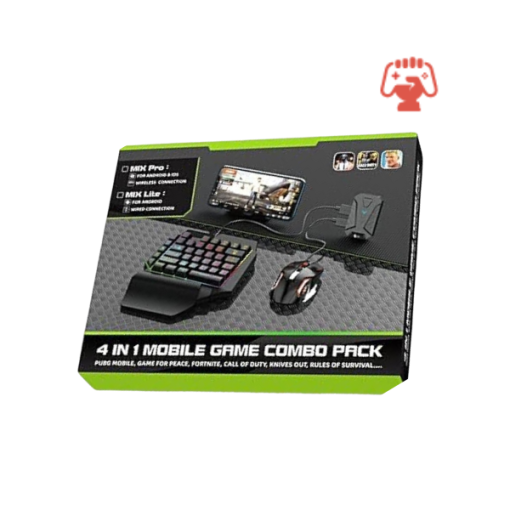 Mobile Game Combo Set, 4-in-1 Gaming Keyboard Mouse