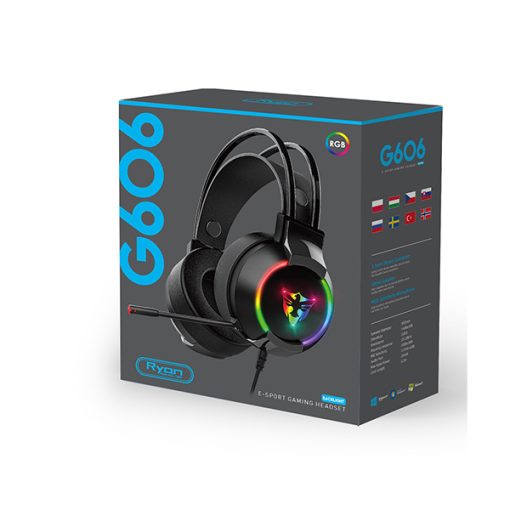 G606 Wired Gaming Headset for PC, Mobile Phone, PS5, with RGB LED