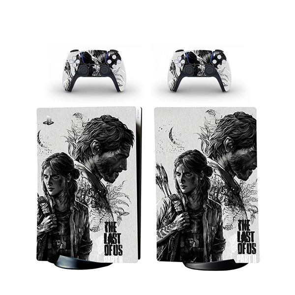 WALLTON PS5 Skin Protective Wrap Cover Vinyl Sticker Decals for PlayStation  5 Disk Version Console and Two Dual Sense 5 Sticker Skins Black PS5 Skin 