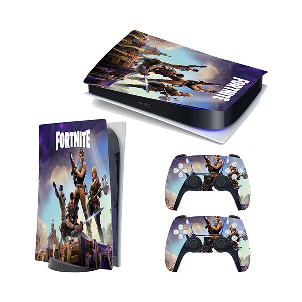 Fortnite designed PS5 Console Skin Decal Sticker and 2 Controllers PS5 Skin