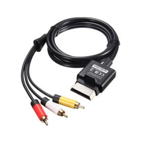 Xbox AV cable for Xbox console RCA audio video TV lead - Black