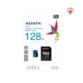 ADATA Premier 128GB MicroSDHC/SDXC UHS-I Class 10 V10 A1 Memory Card with Adapter Read up to 100 MB/s