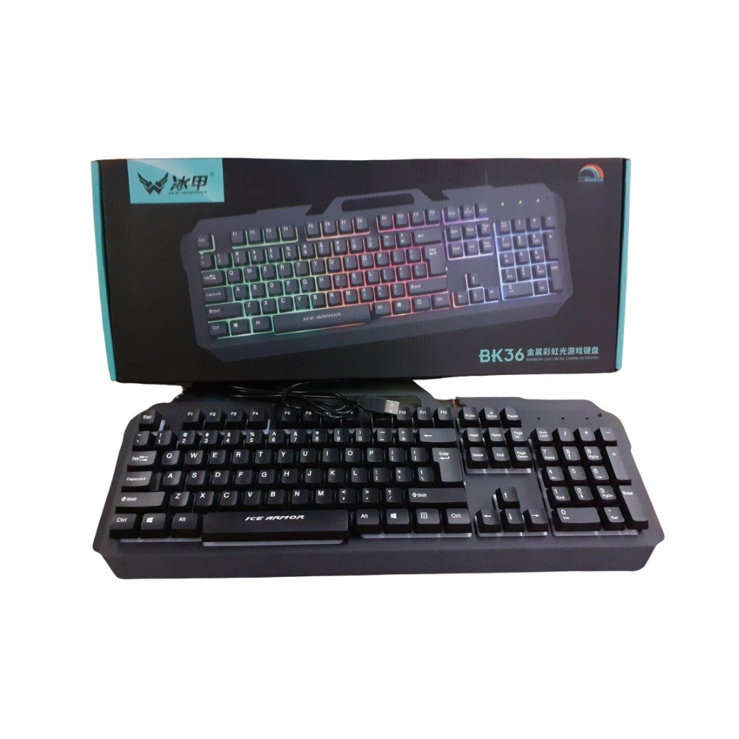 Ice Armor BK36 Rainbow Light metal Gaming keyboard - Image 2