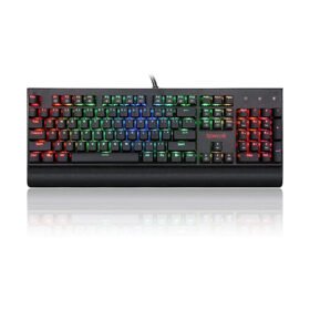 Redragon K557 RGB Backlit Mechanical Gaming Keyboard with Blue Switches, Aluminum Base, Anti-ghosting 104 Keys