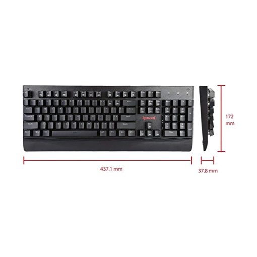 Redragon K557 RGB Backlit Mechanical Gaming Keyboard with Blue Switches, Aluminum Base, Anti-ghosting 104 Keys - Image 2