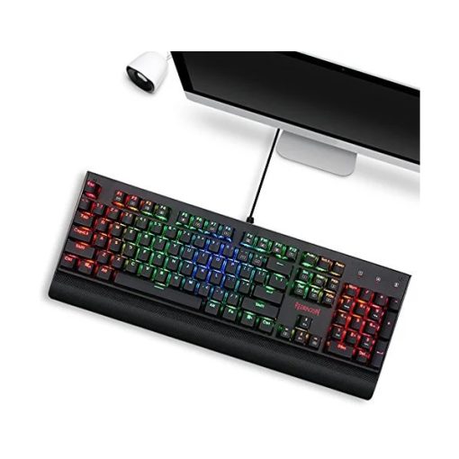 Redragon K557 RGB Backlit Mechanical Gaming Keyboard with Blue Switches, Aluminum Base, Anti-ghosting 104 Keys - Image 7