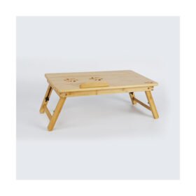 Ibex Adjustable Bamboo Laptop Wooden Table With Cooling Fan