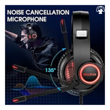 Nulliplex N2 Gaming Headset Red LED by generations.com.pk