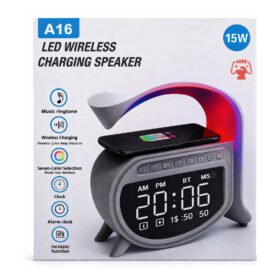 A16 LED Wireless Charging Speaker – Smart Sound, Light & Power in One