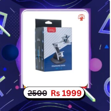 IPLAY DUAL CONTROLLER CHARGING STAND FOR PS5