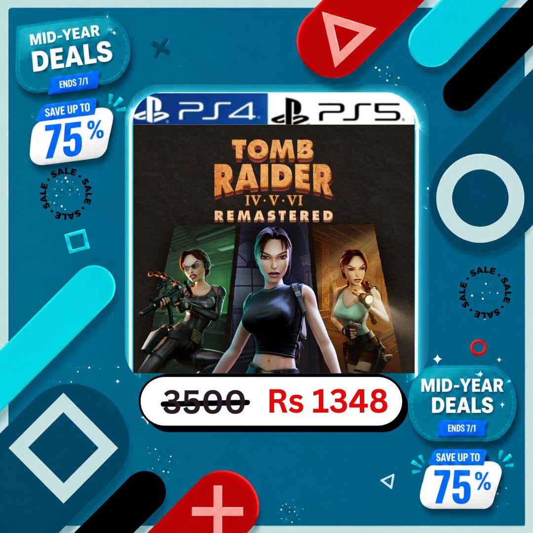 Tomb Raider 4 5 6 Remastered ps4 ps5 by generations.com.pk