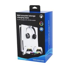 PS5 RGB Charger Wall Mount & Headset Holder