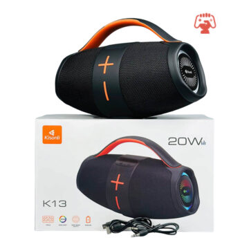 Kisonli K13 Bluetooth RGB Speaker – Black by generations.com.pk