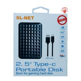 SL NET Type-C 2.5" SATA HDD/SSD Enclosure – USB 3.1 5Gbps External Hard Drive Case | Tool-Free | Plug & Play